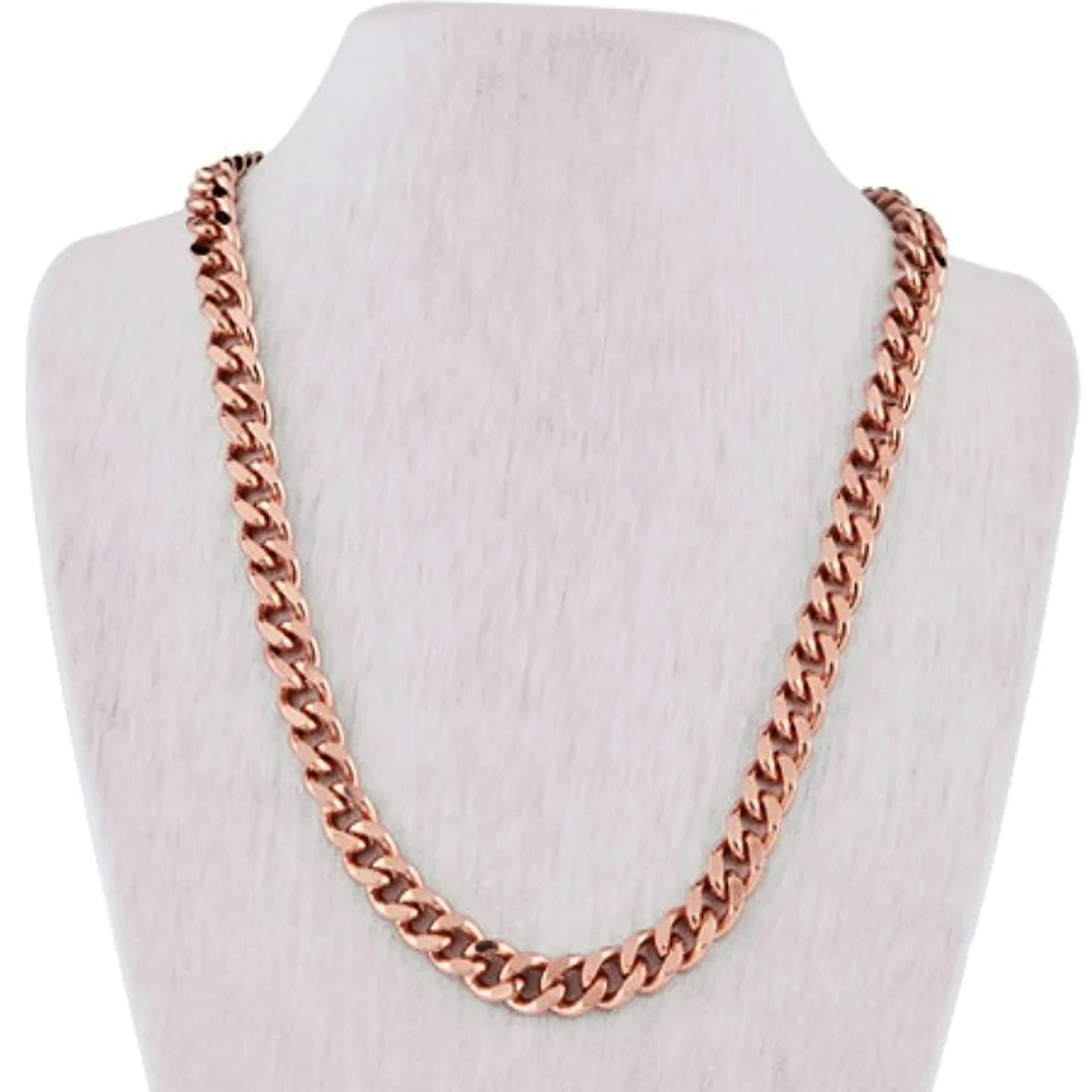 Ikkao 1 Pure Copper Cuban Link Necklace Heavy Solid Variable,