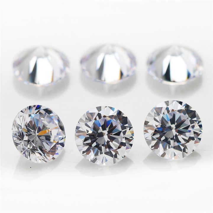 2.40mm White Cubic Zirconia Round Loose Gemstone AAA Quality For Jewelry Making