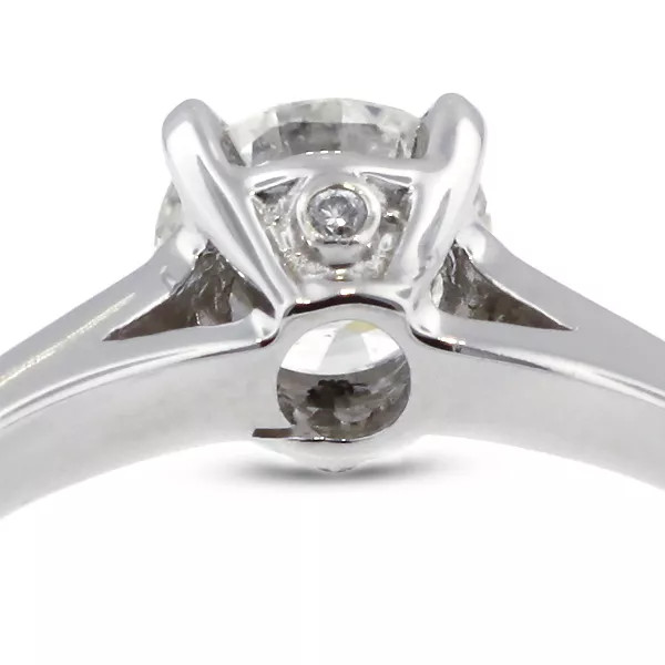Engagement Ring 14K White Gold Classic 1.79 Carat Round Lab-Grown Diamond G SI1