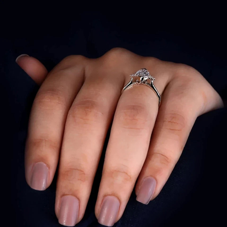 IGI 2 CT Marquise VVS1 Lab Grown Diamond Women Promise Gift Ring 14k Yellow Gold