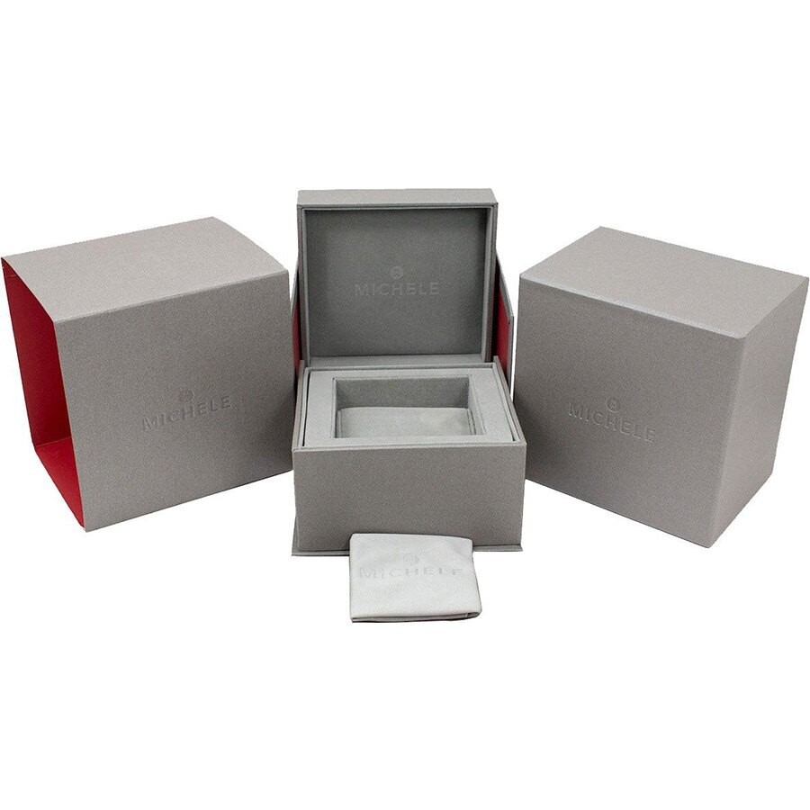 Michele Deco Madison Steel Diamonds With Silver Sunray Diamond Dial Lady Watch