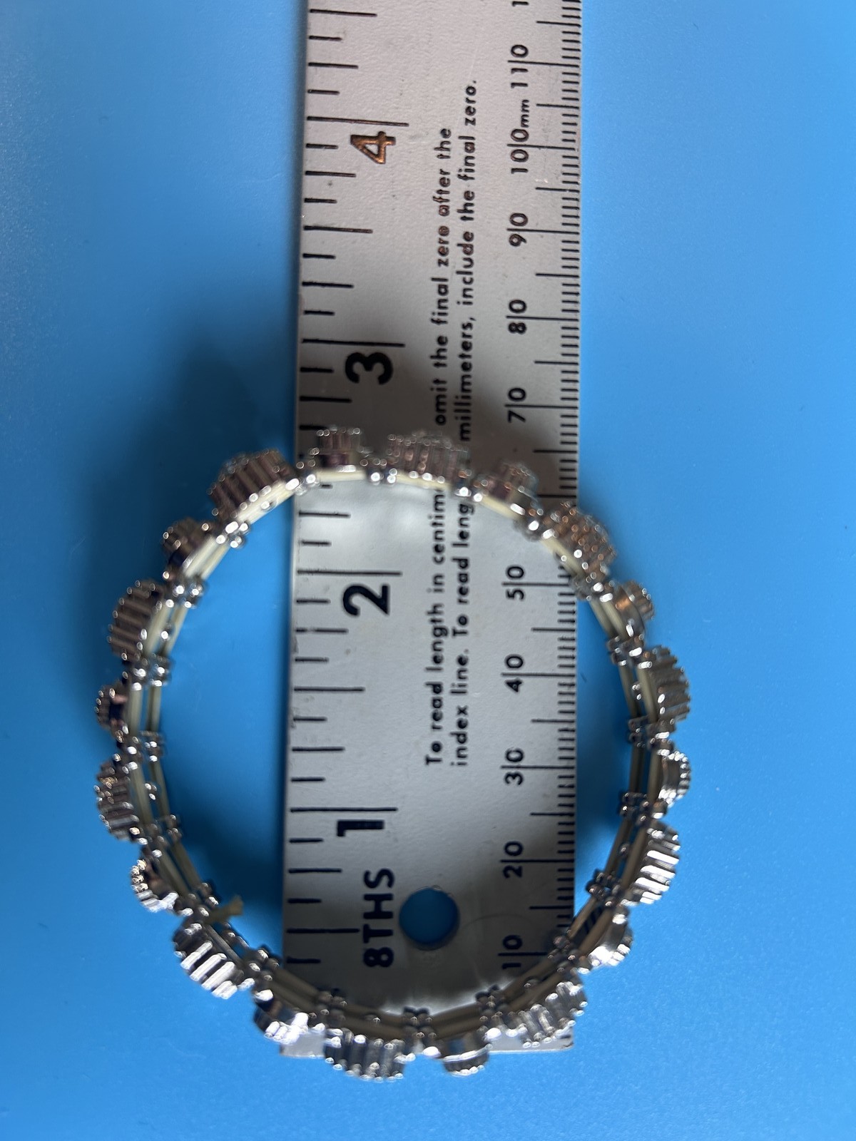 Bracelet Silver Tone Tennis Rhinestone Snap 8 In Fashion Jewelry