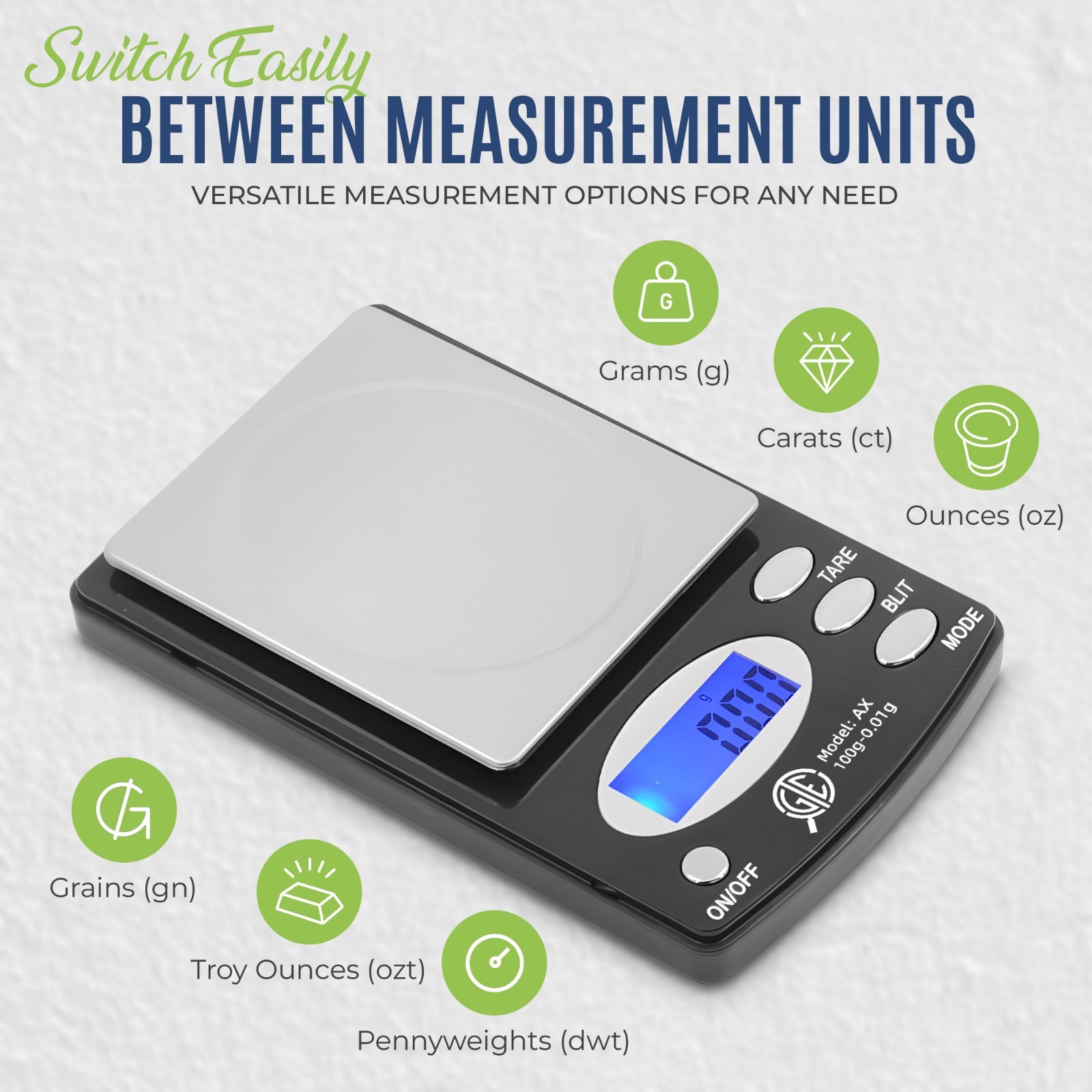 Gold Silver Jewelry Test Kit 10K 14K 18K 24K Digital Scale Diamond Tester Acid
