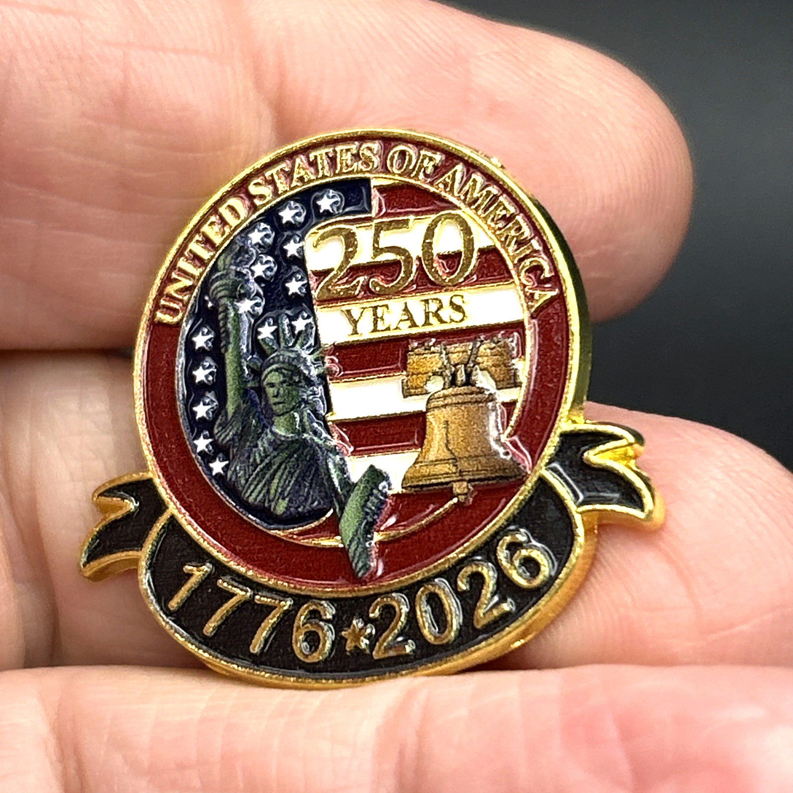USA 250th Anniversary United States American Patriotic *PREMIUM GRADE* Lapel Pin
