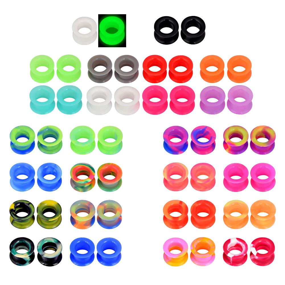 Wholesale Lot 20x Stone/Acrylic/Stainless Steel/Wood Ear Plugs Tunnels Ear Gauge