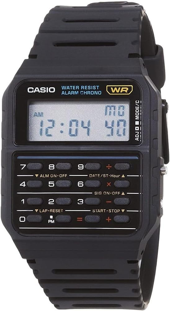 Casio CA53W Vintage Series Data Bank 1/100 SEC Stopwatch Water Resistant 8 Digit