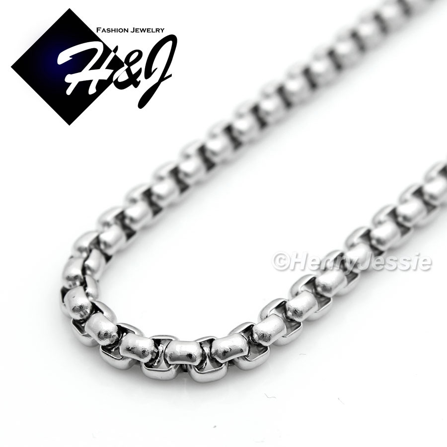 16″-30″MEN Stainless Steel 2mm Silver Smooth Box Chain Necklace Cross Pendant*SP