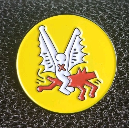 Keith Haring Art Graffiti NYC Custom ENAMEL PIN AIDS 90s Street Artwork Artist