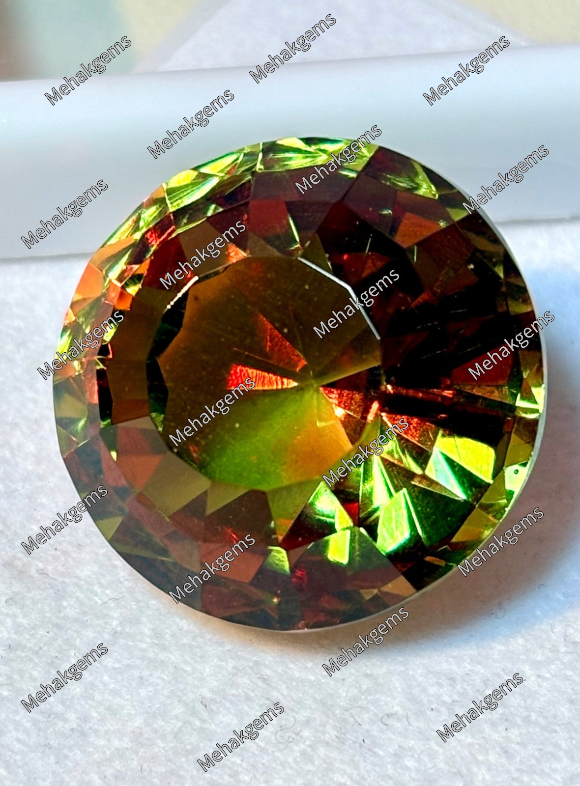 69 Carat Zultanite Gemstone, Round Faceted Color Changing Diaspore Pendant Stone