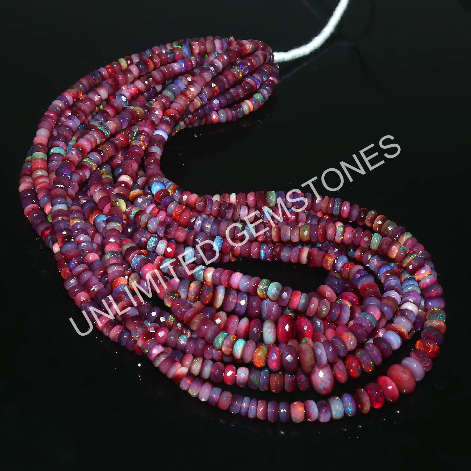 Natural Opal Beads Rondelle Opal Gemstone Opal Necklace Gift For Friend 709