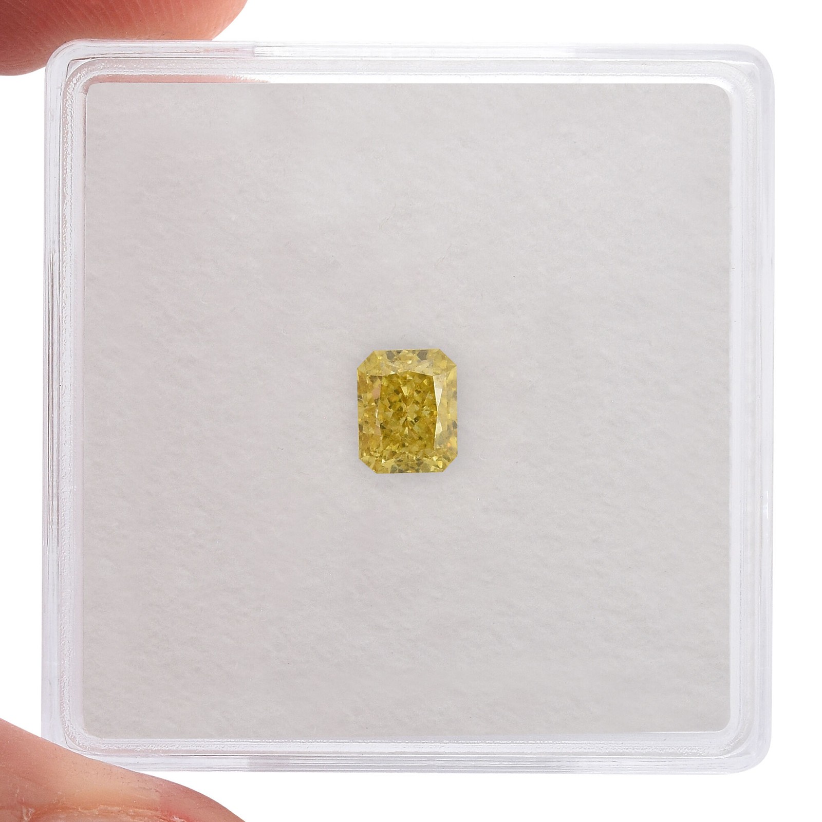 0.54 Ct Natural Radiant Diamond Fancy Deep Yellow VS2 Loose GIA Certified