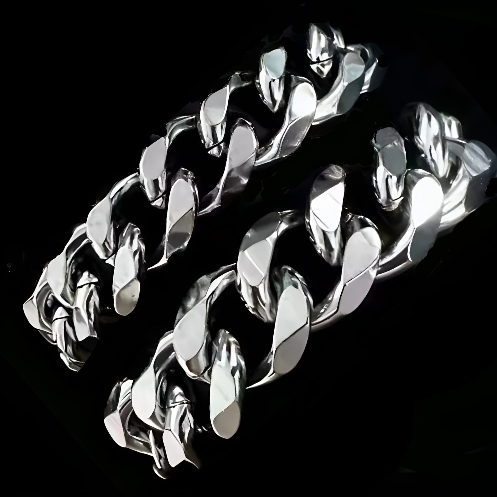 Men’s-Stainless Steel-Cuban Bracelets- 13mm-Sz Adjust. 7 in to 9 in