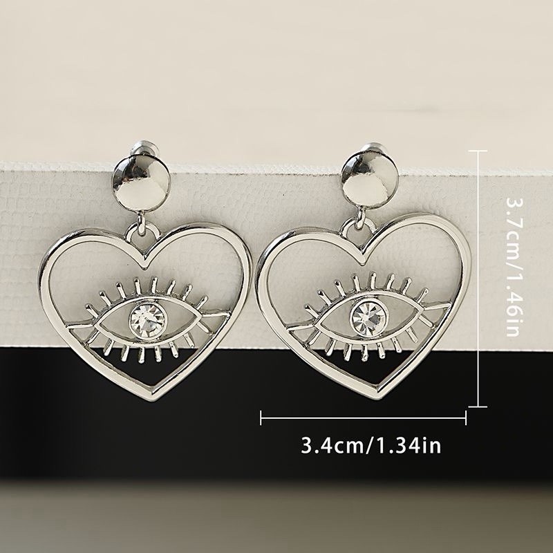 European and American trend new earrings eye love earrings personality