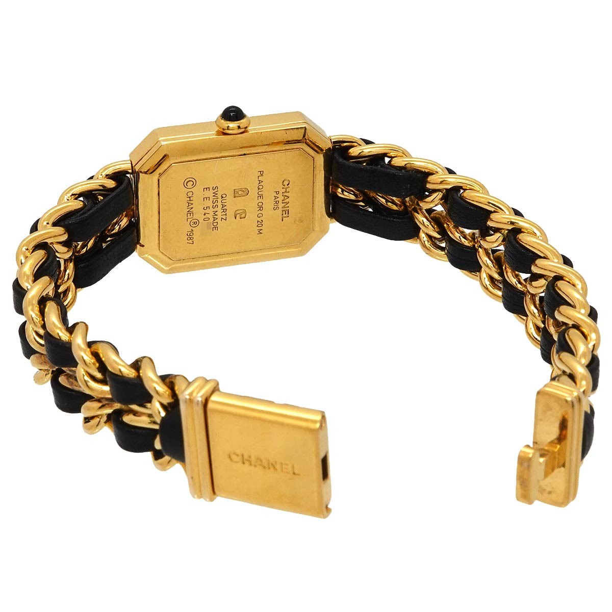 CHANEL Premiere Size L H0001 Vintage Quartz Black Dial Ladies Watch 90336366