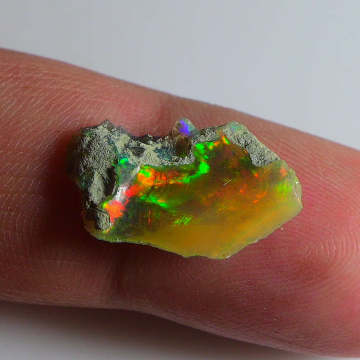 5.05 Cts Natural Black Ethiopian Opal Rough, Fire Opal Gemstone, Welo Opal Raw