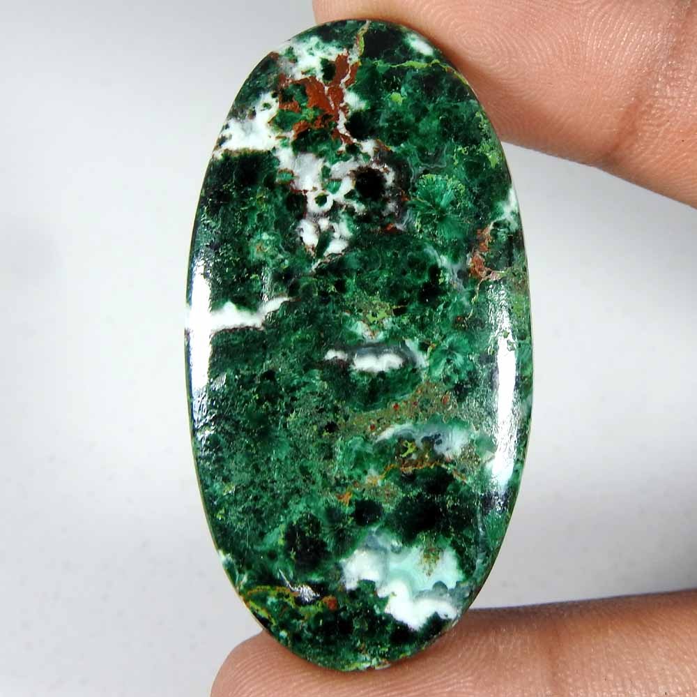 66.10 Ct Natural Green Malachite Chrysocolla Oval Cab+ 45x24x4 Loose Gemstone