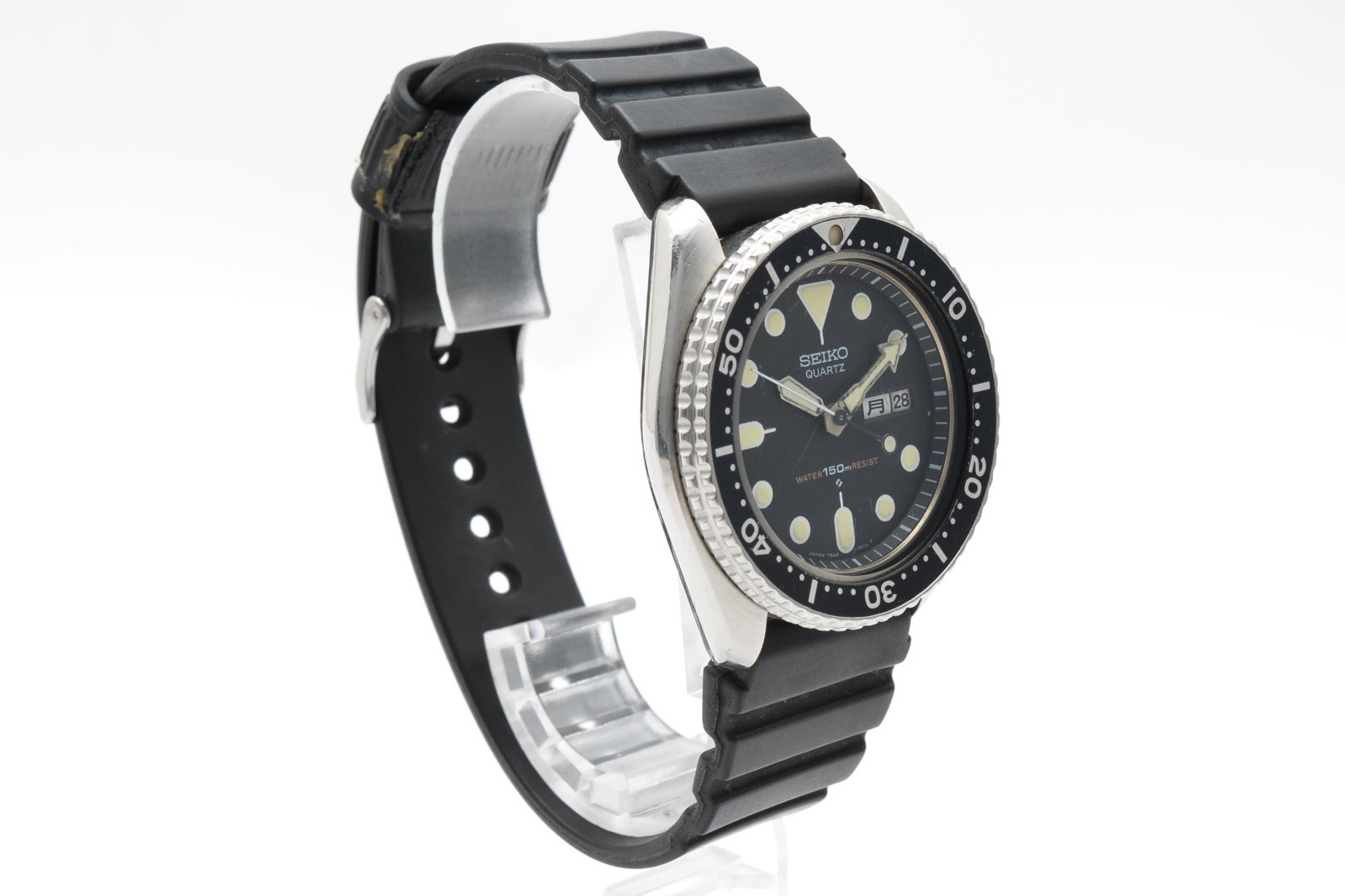 [EXCELLENT+5] SEIKO 7548-7000 150m Diver Black Vintage Kanji Quartz Men’s Watch