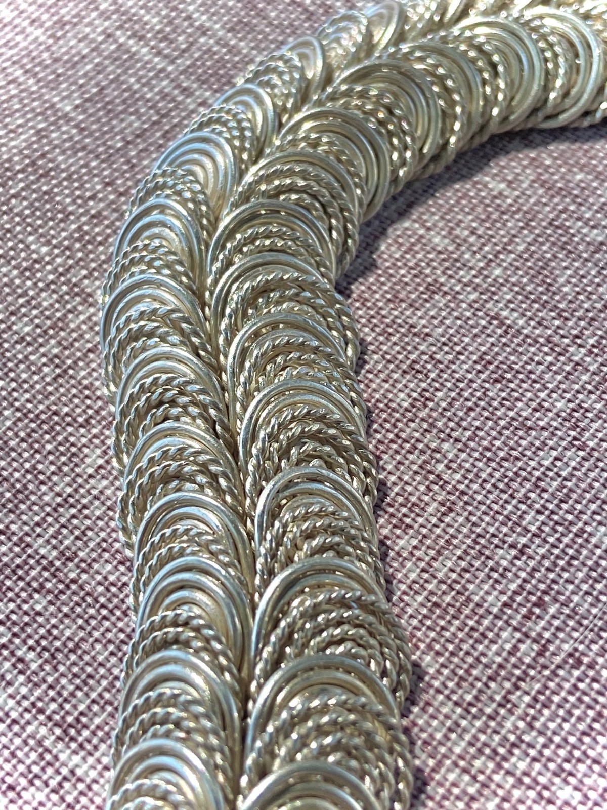 Vintage MATL Matilde Poulat Mexican Sterling Silver Cleopatra Choker Necklace