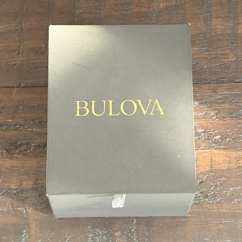 Bulova Marine Star Men’s Quartz Watch Black Dial 45mm SS Bracelet 100m Box