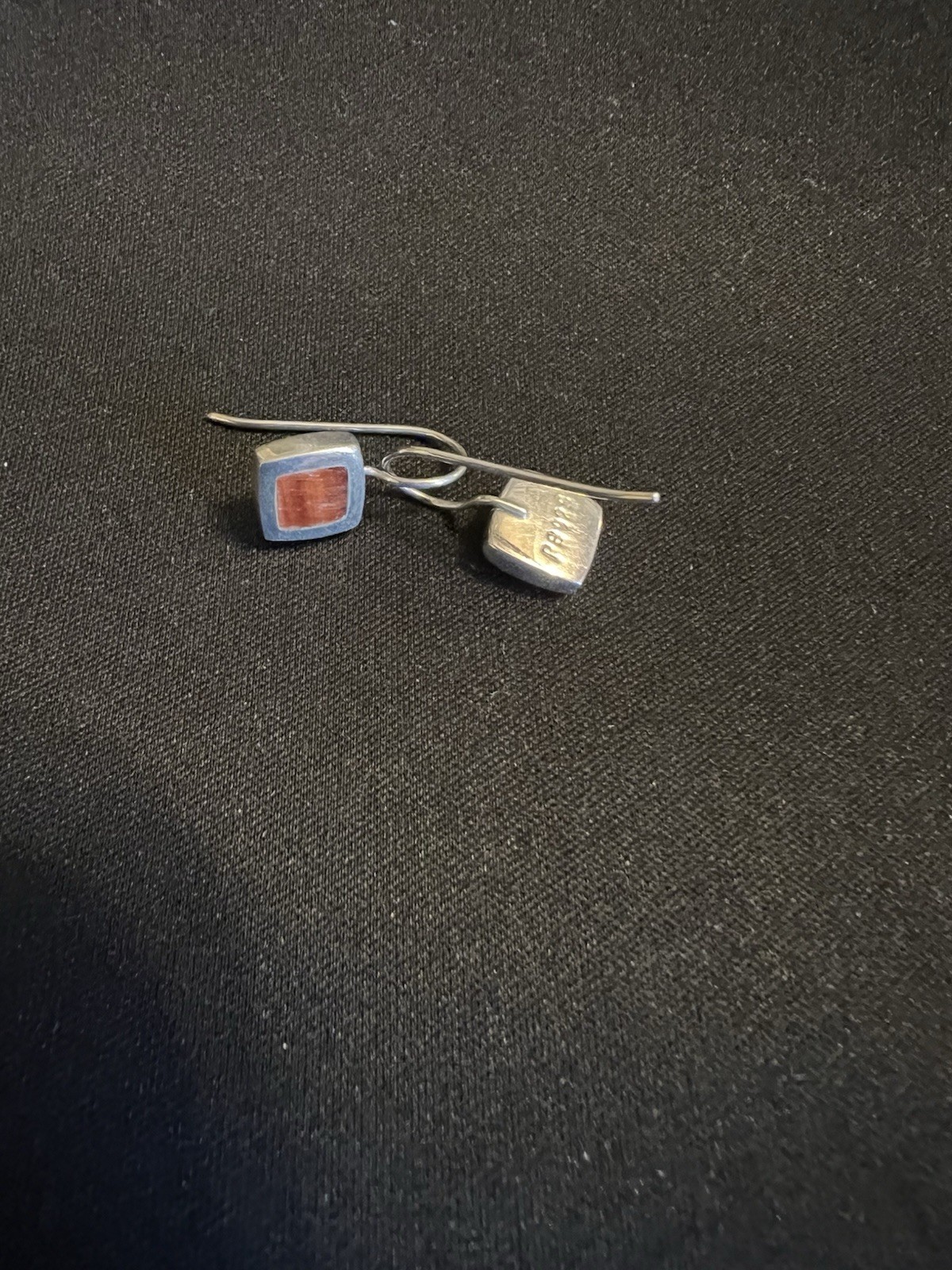 Silver 925 Earrings with Natrual Stone Vintage 70’s style