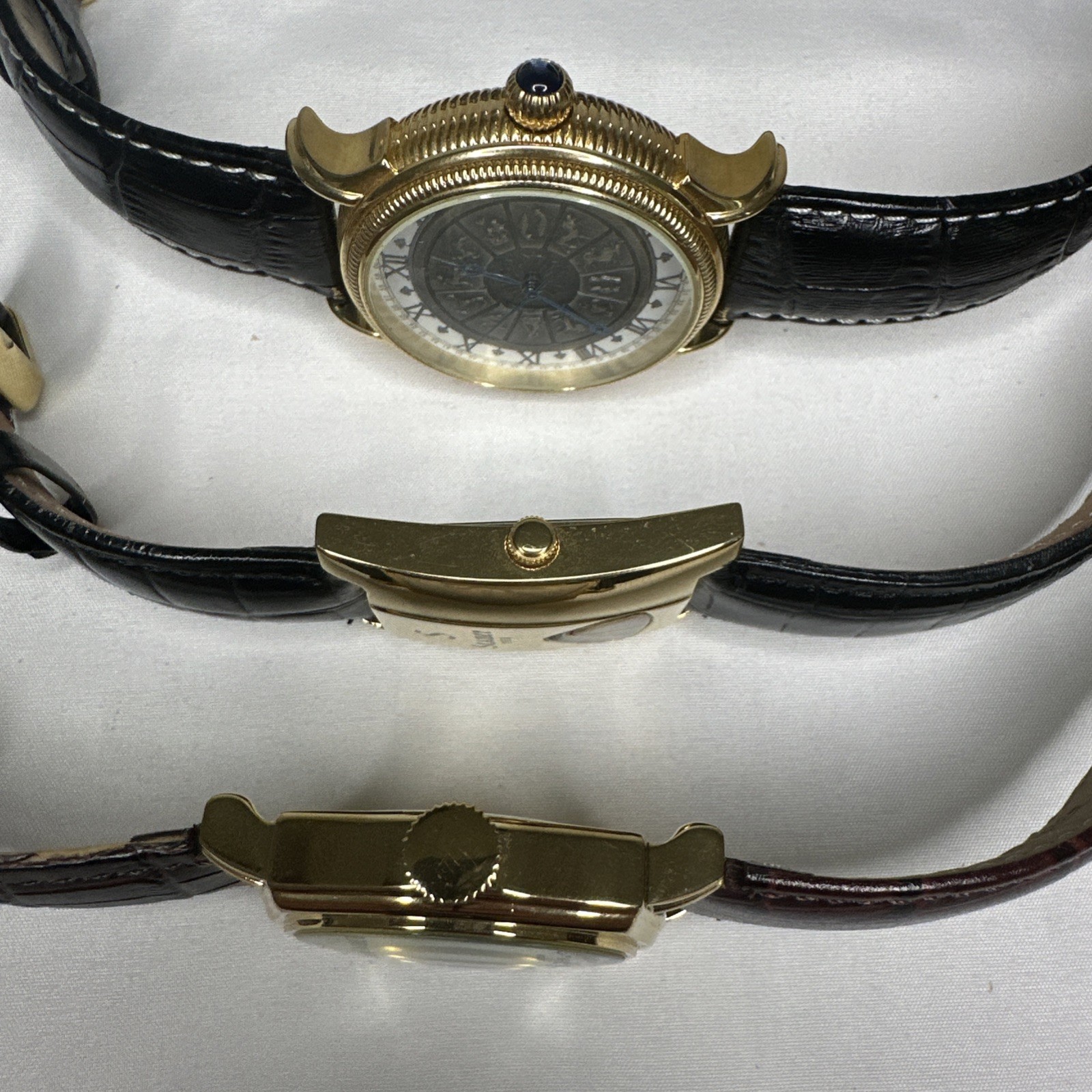 Stauer Men’s Watch Lot Of 3 See Pics, Need Batteries