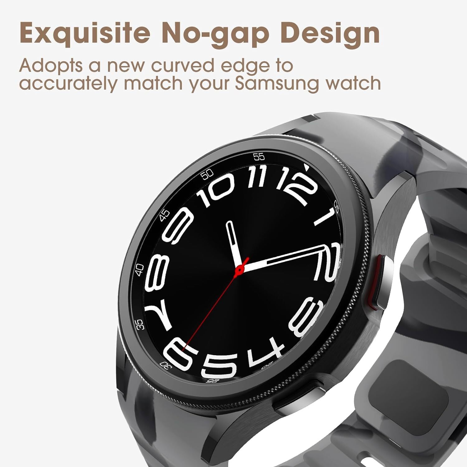2 Pack Rugged No Gap Band for Samsung Galaxy Watch 6 5 4 40/44mm Classic 42/43mm