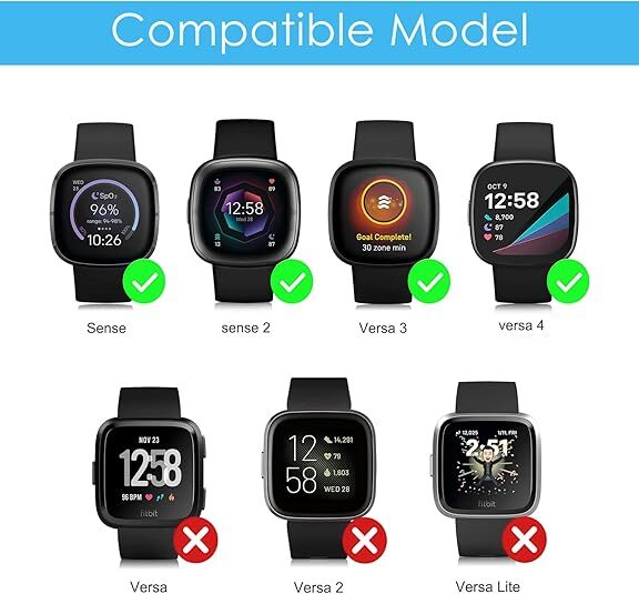 For Fitbit Versa 3 / Fitbit Sense Genuine Leather Band Replace Strap Wristband