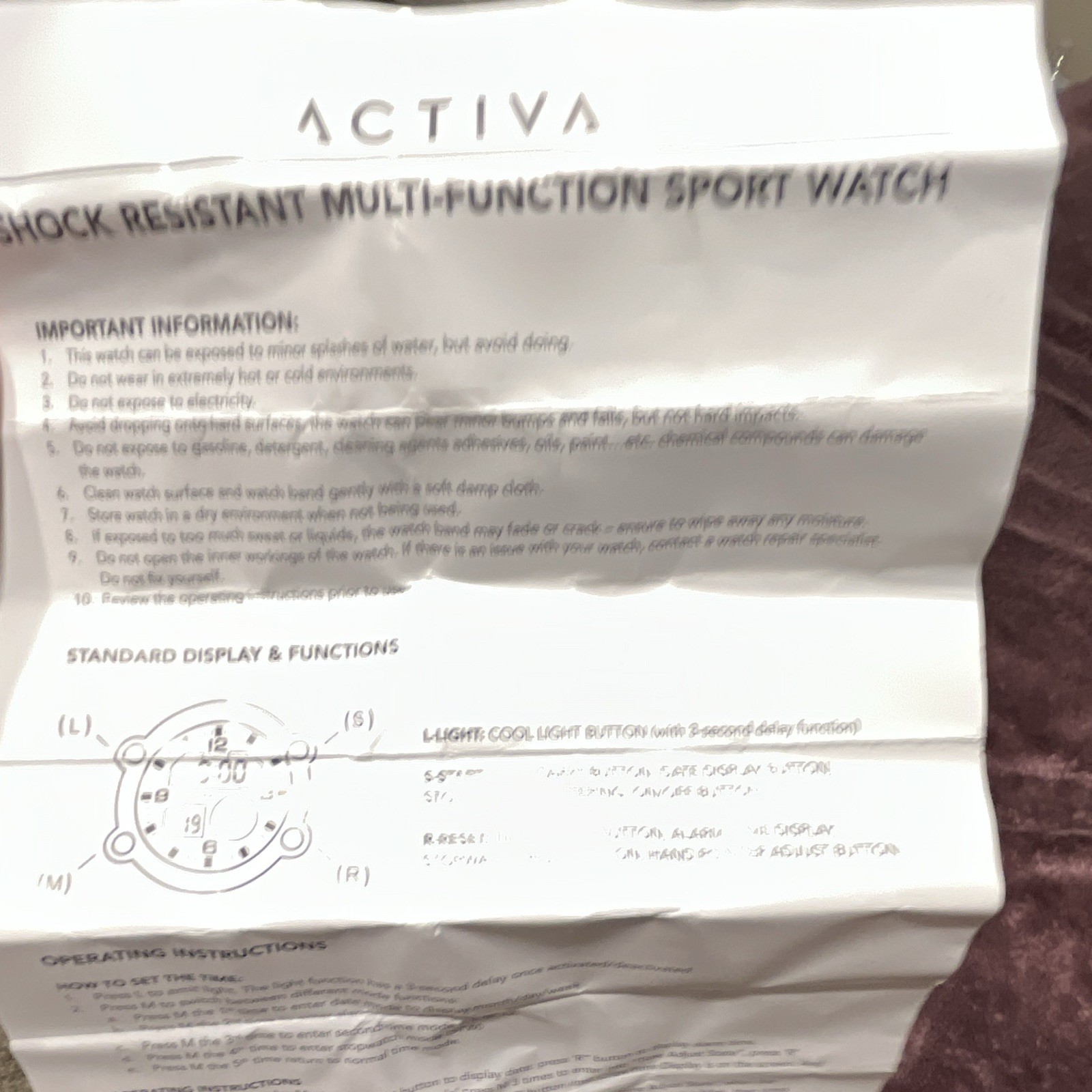 Invicta Activa Shock-Resistant Analog/Digital Quartz Sport Watch Black Resin