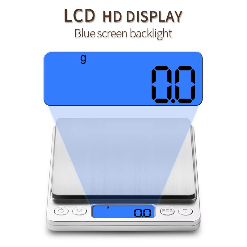 Digital Jewelry Kitchen Scale 500g 0.01g / 3kg 0.1g Electronic Food Scale