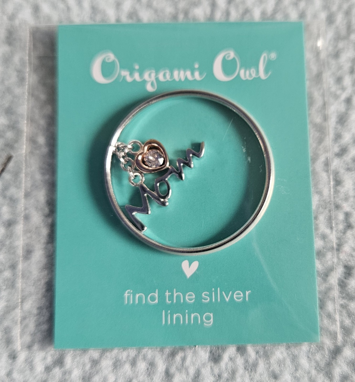 Origami Owl Large Mom Window Plate Silver WN1046