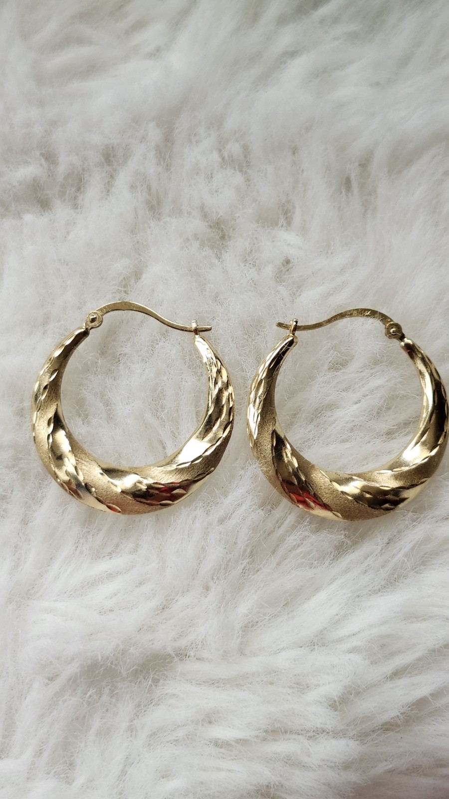 14k Real Gold Hoops earrings Stamped 14k (Vintage)