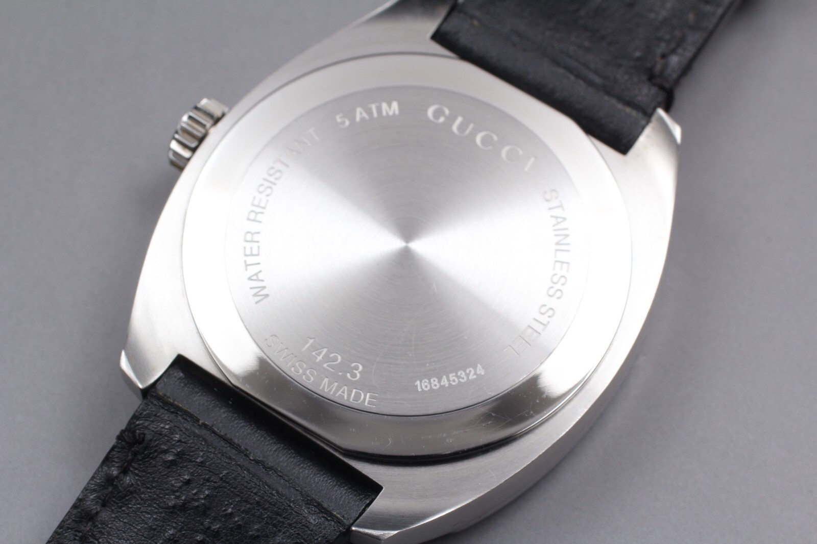 [Exc+5] Gucci GG2570 YA142307 Quartz Black Dial Date 40mm Men’s Watch from Japan