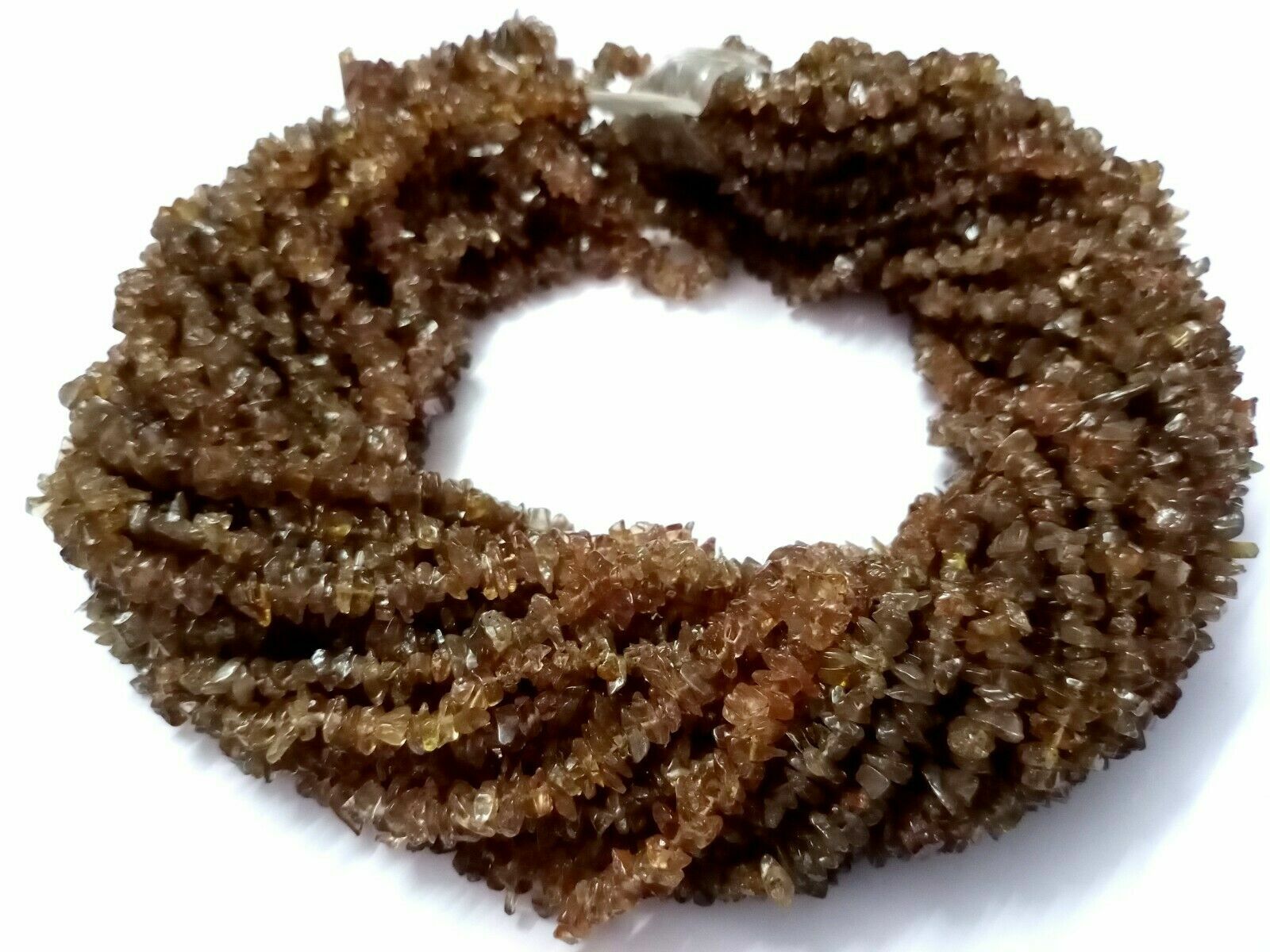 5 Strand Natural Andalusite Chips Nugget Smooth 4-6mm Andalusite Beads 34″inch