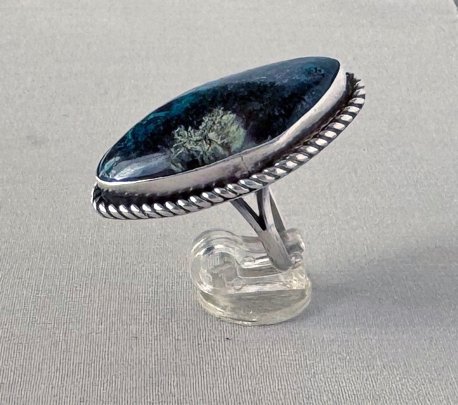 Shattuckite Southwestern Style Sterling Silver Ring Size 7 – 7.25;A452