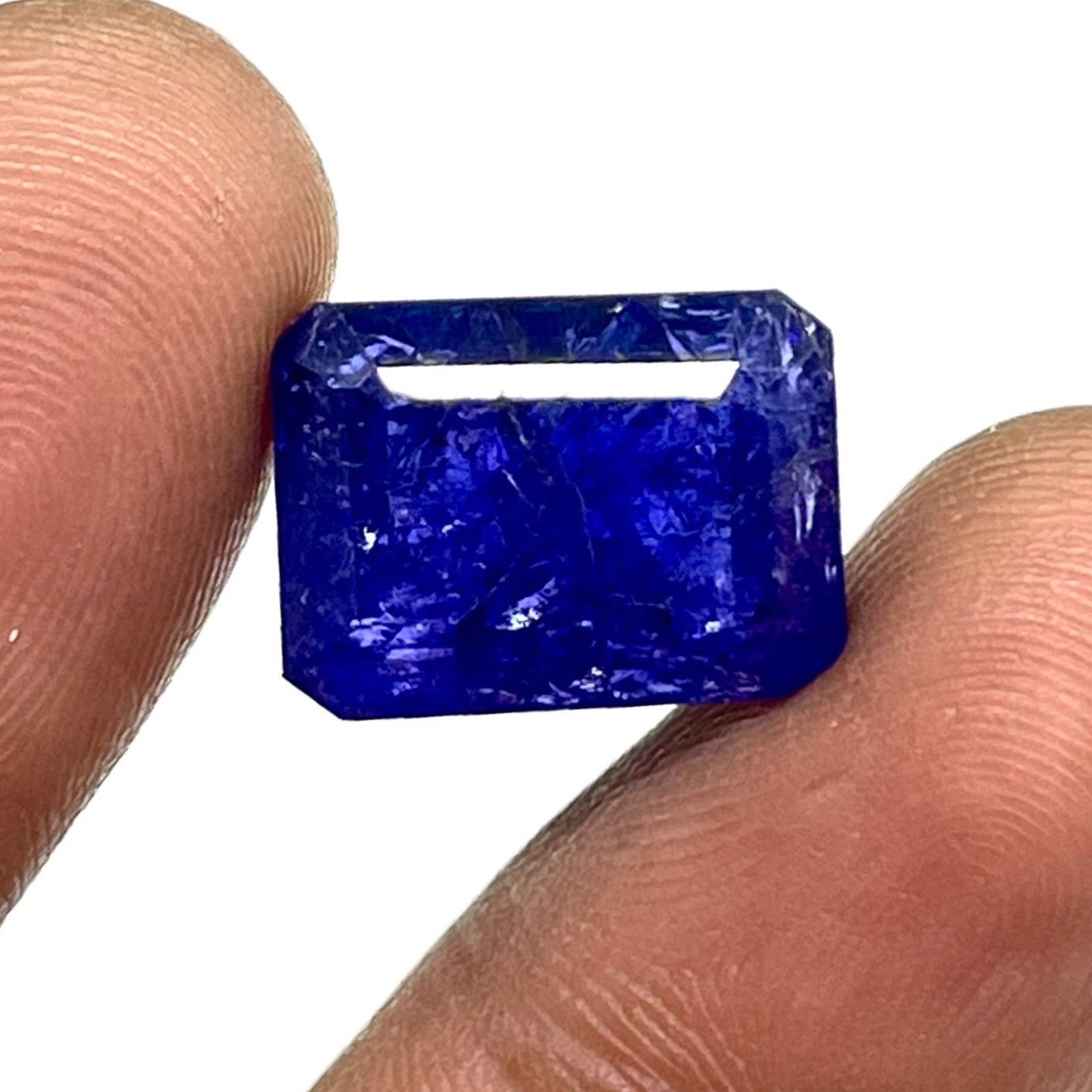 Certified 13.90 Cts Natural Tanzanite Emerald Cut Vibrant Blue A+ Loose Gemstone