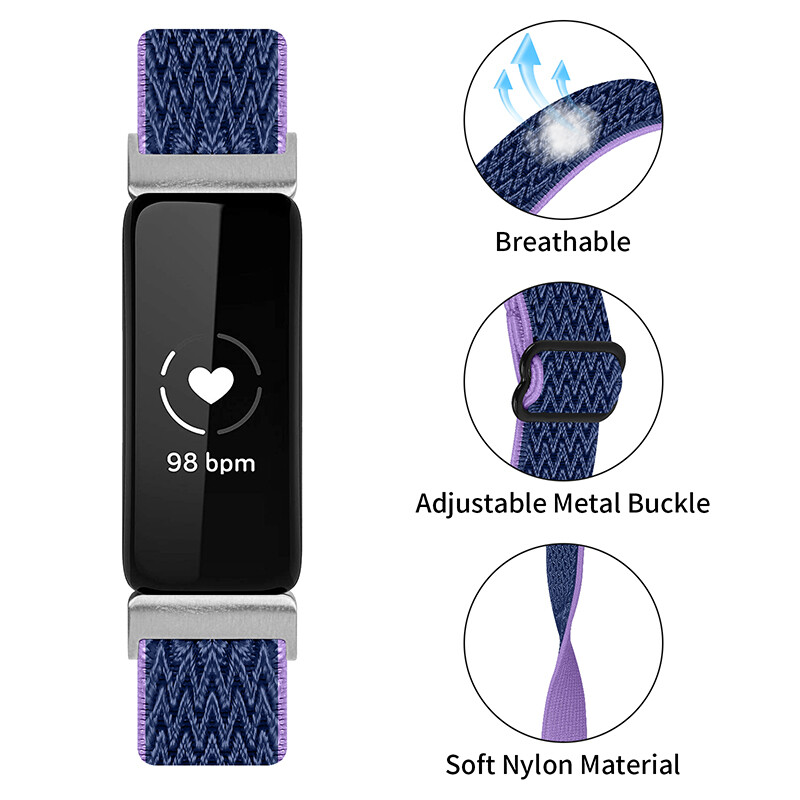 For Fitbit Inspire 3/HR/Inspire 2 Watchband Elastic Woven Nylon Sport Band Strap