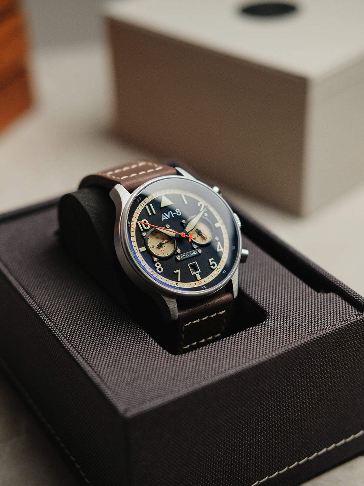 AVI-8 Hawker Hunter Carey Stainless Steel 43.5mm Japanese Quartz Wristwatch