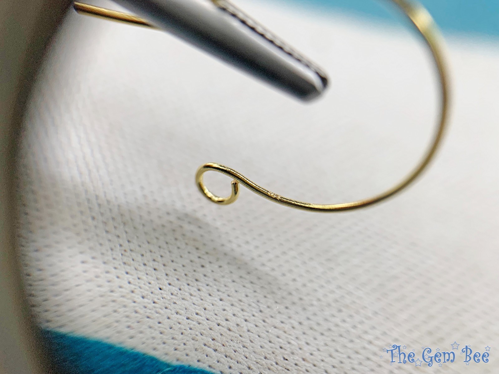 14K Solid Yellow Gold 22 Gauge French Hook Earwire with Ends 15mmx16mm PAIR