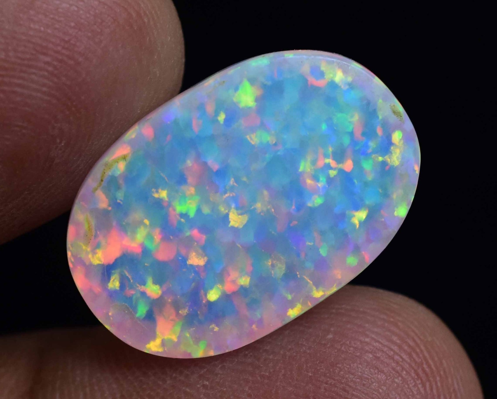 Natural Ethiopian Fire Opal 13.40 CT Certified Play Of Color Untreated Gemstone
