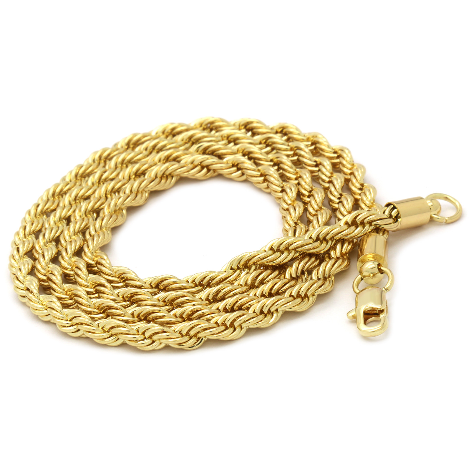 14k Gold Plated Only God Can Judge Me Pendant Cubic-Zirconia 24″ Rope Chain