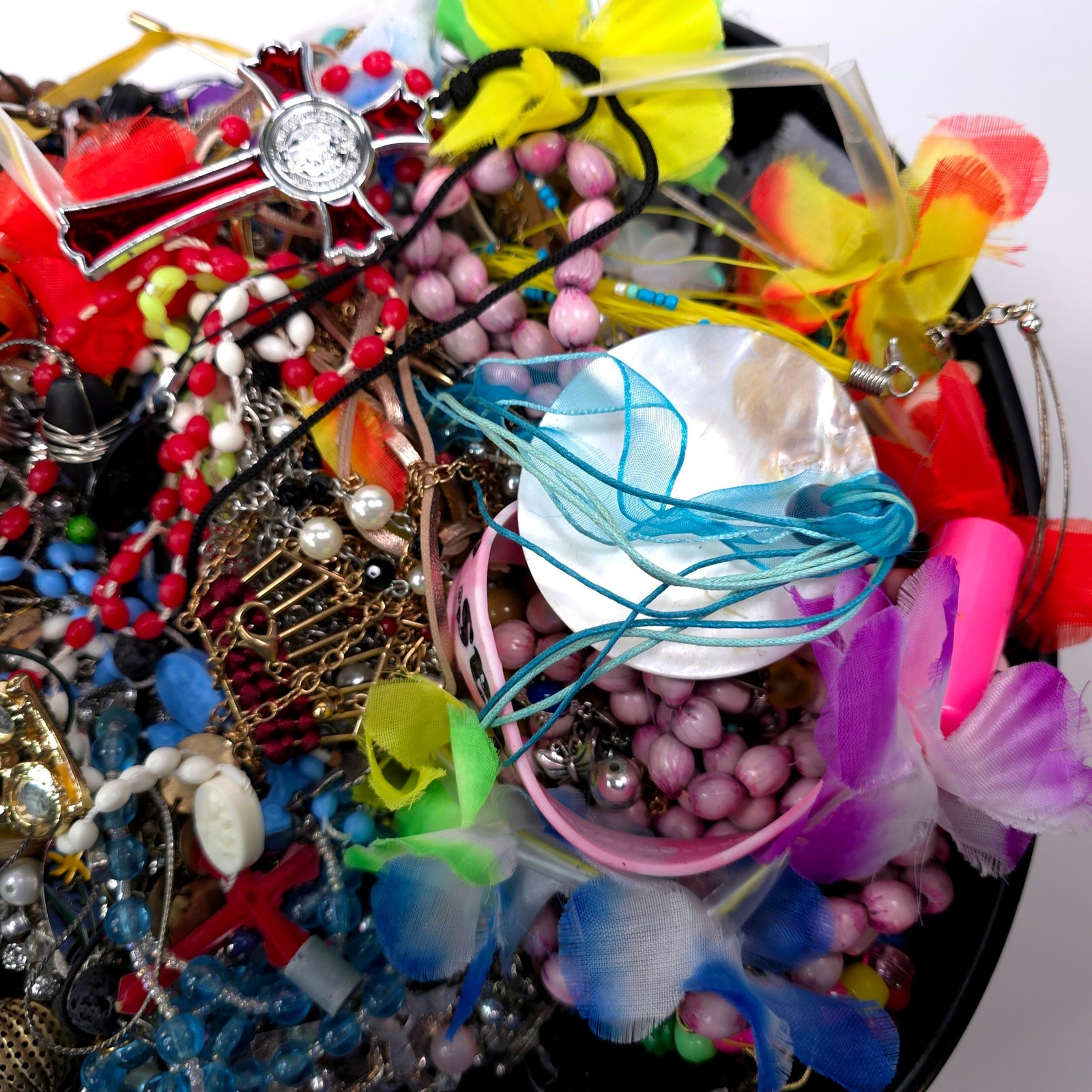 10 lb Vintage to Now Mixed Jewelry Lot Costume Craft Repair Junk Resale J46