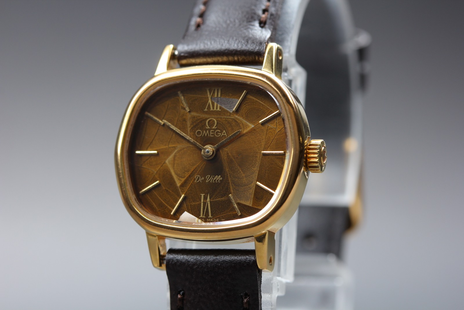 1979 OMEGA De Ville Cal.625 Brown Manual Wind Vintage Women’s Watch [Exc+5]
