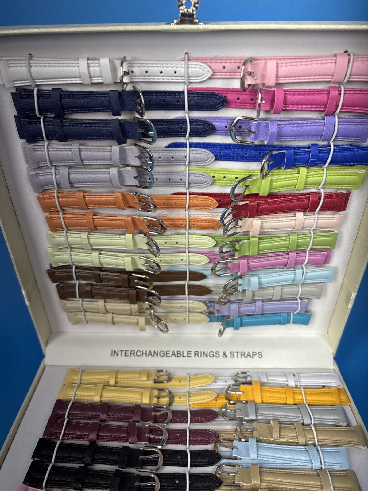 Vintage Raynell 80 Interchangeable Watch Set Multi Color Band and Bezels