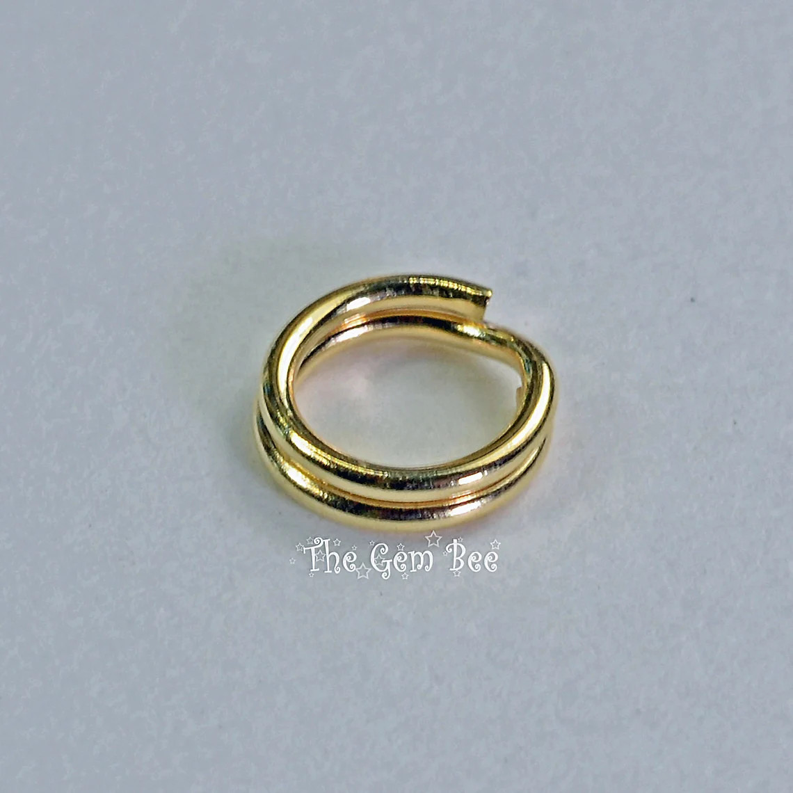 5MM 14K Solid Yellow Gold Key Rings Split Jump Rings Variable (1) or (5)