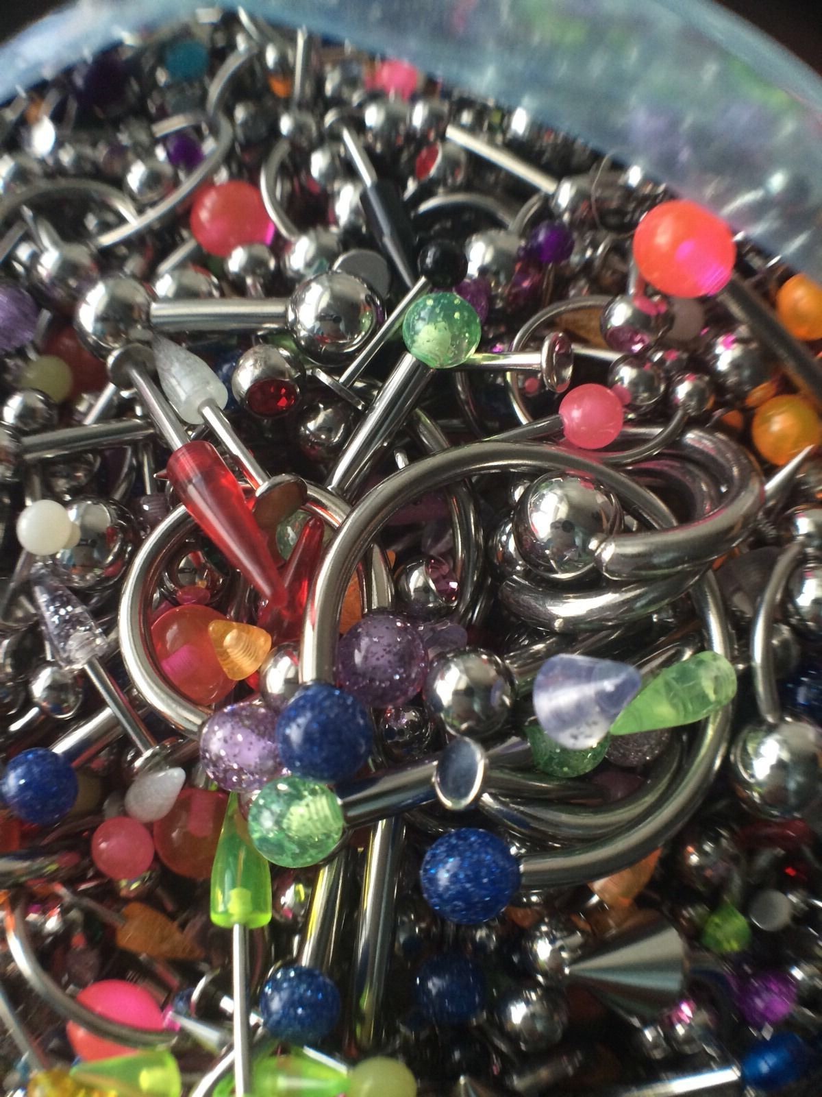 Wholesale 100+ Body Jewelry Tongue Belly Lip Eyebrow Barbell Rings Stud Piercing