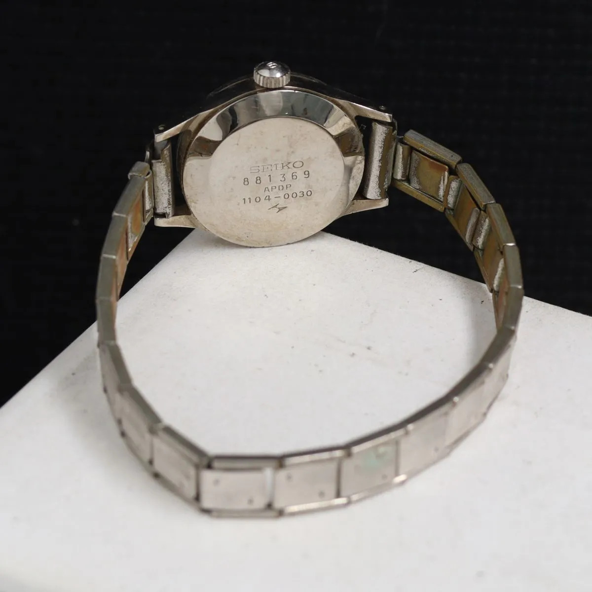 Working Seiko Salvia 1104-0030 Manual Winding Silver Dial 21 Jewels Ladies Watch