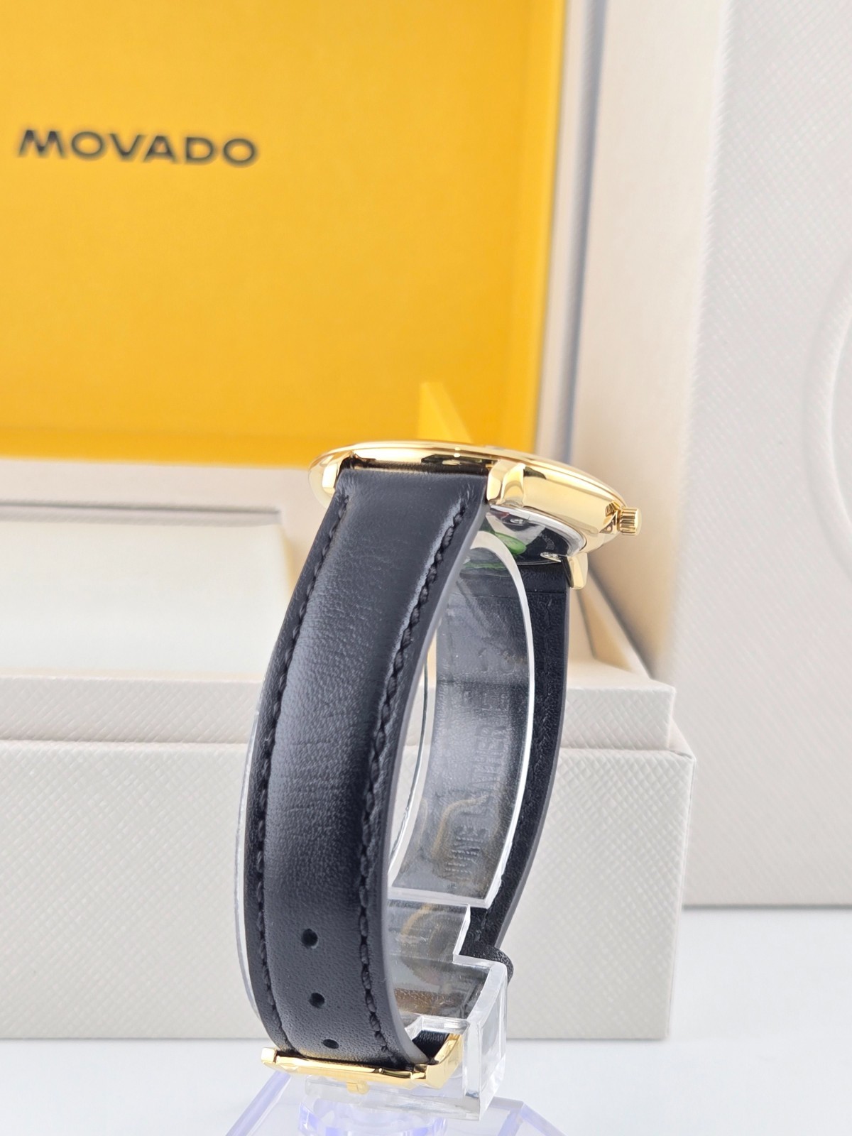 Movado Ultra Slim Women’s Black Dial Watch Refurbished – 0607091 ($795 MSRP)