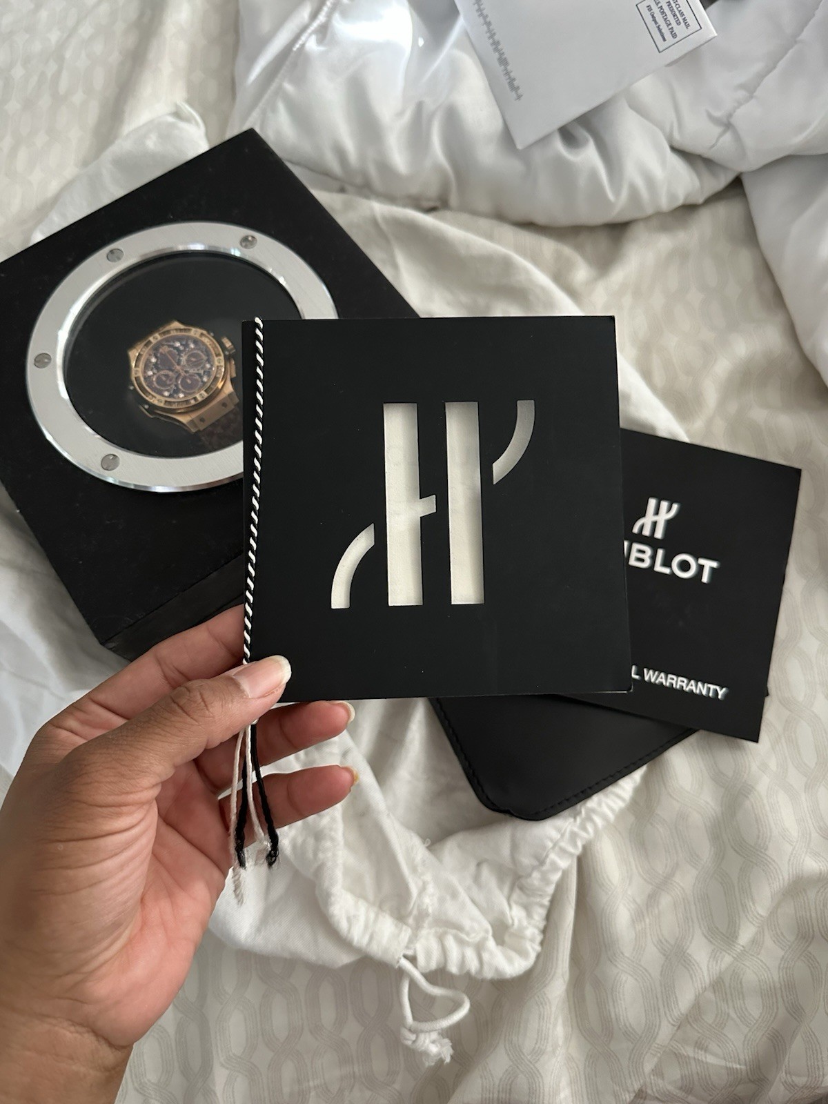 Hublot Big Bang LE 177/250 18K King Gold Diamond Python Box & Papers
