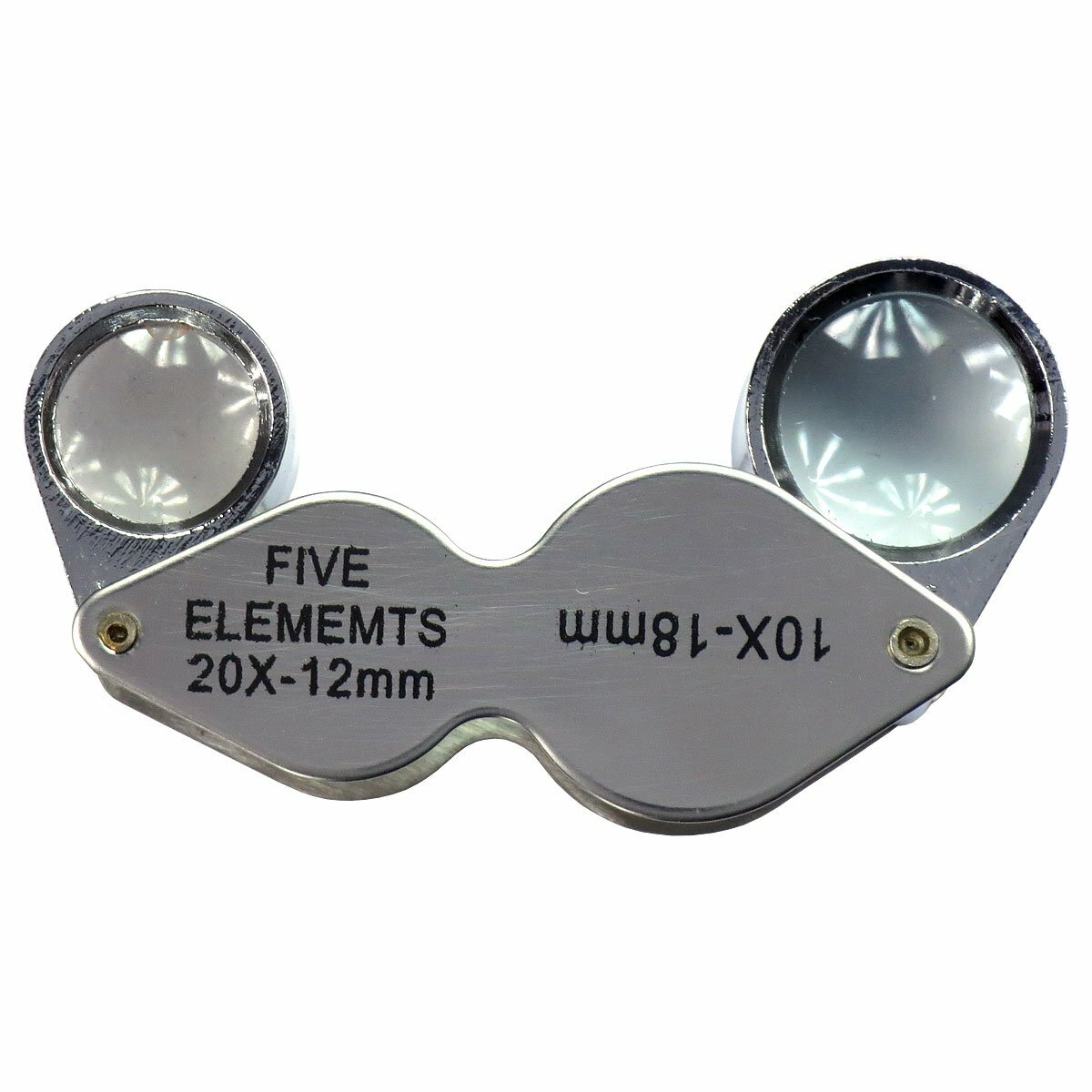 2-Pack 10X 20X DUAL Jewelers Jewelry Eye Loupe Optical Magnifying Glass Lens
