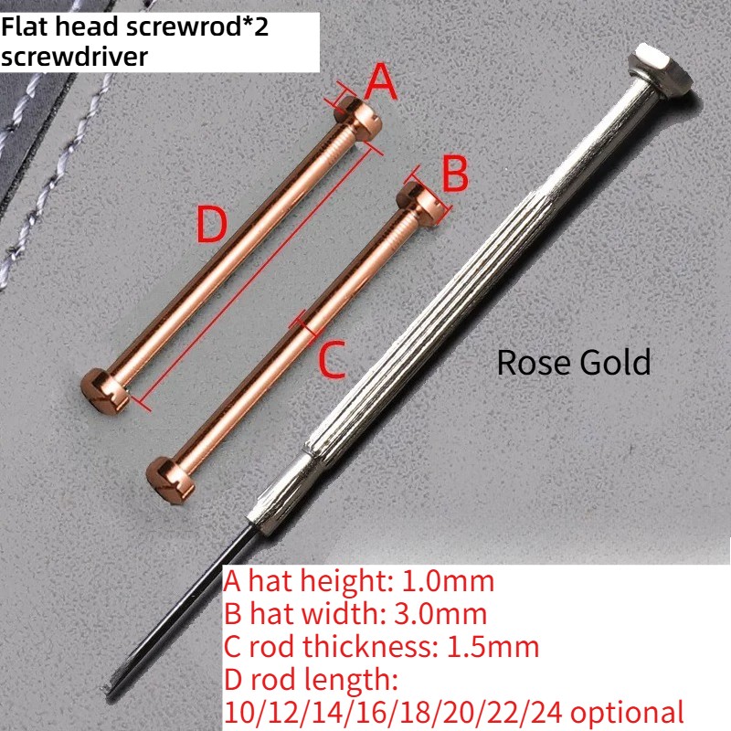 Strap Screw Rod Notch Strap Connection Rod Stainless Steel Watch Strap Rod